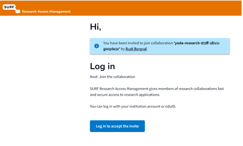Invite acceptation